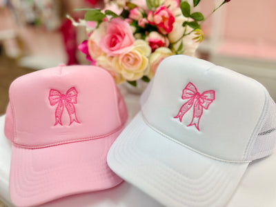 Bow Embroidered Trucker Hat